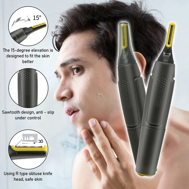 Ultra thin Precision Trimmer Electric Nose hair trimmer Mini Portable Ear Trimmer for Men Nose Hair Shaver Waterproof Safe Clean [HAI]