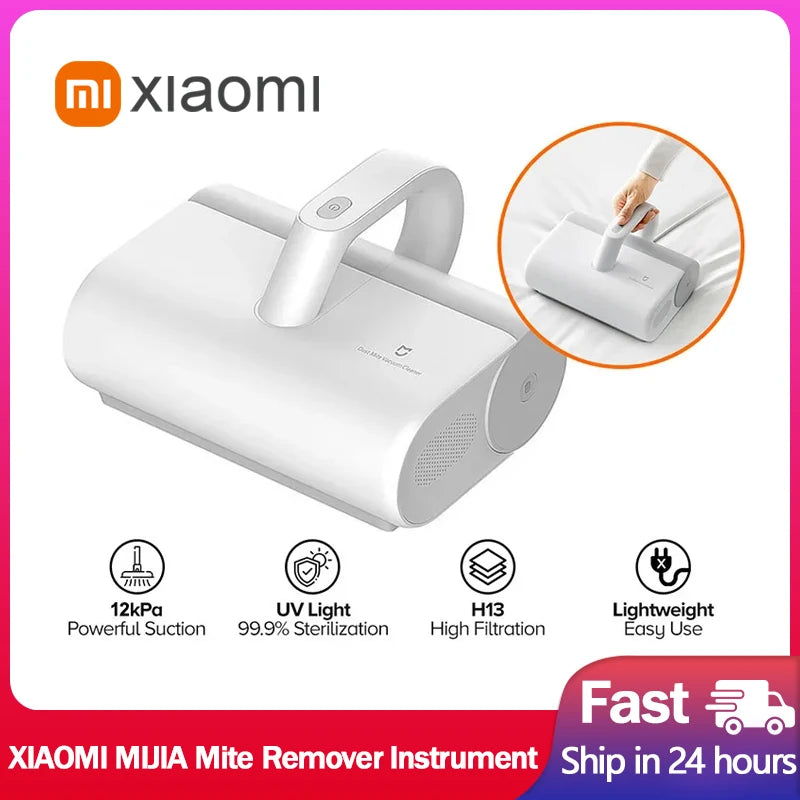 XIAOMI MIJIA Vacuum Mite Remover for Home Vacuum Cleaners 12000PA Cyclone Suction Brush Bed Quilt UV Sterilization Disinfection [VAC]