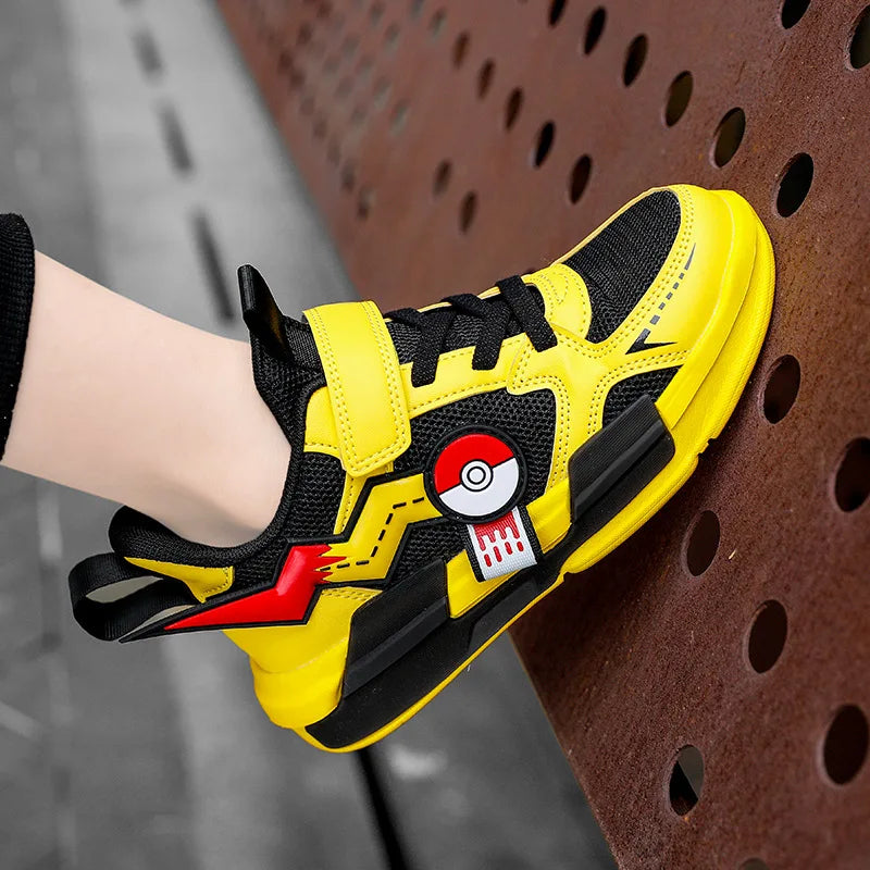 Pokemon Pikachu  Children Cartoon Sports Shoes Fashion Anime Boy Girl Sneakers Student CasualRunning Shoe Breathable Lightweight [SHO]