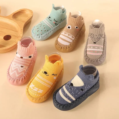 2024 New Born Baby Socks with Rubber Soles Infant Baby Girls Boys Shoes Spring Autumn Baby Floor Socks Anti Slip Soft Sole Sock [SOX]