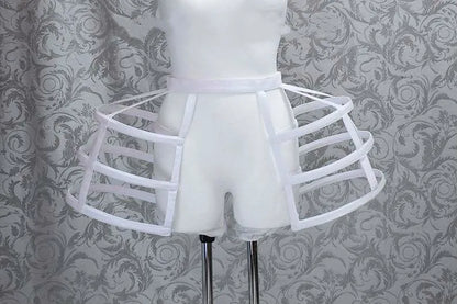 Satin Cutout Three-Layer Double-Sided Bird Cage Fishbone Crinoline Cosplay Violence Lolita New Style Crinoline [LOL]