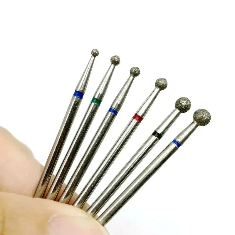 1pc Diamond Nail Drill Bit For Manicure Cutter Dental Diamond Grinding Polish Burs Dental Lab Polisher 2.35mm Shank [DEN]