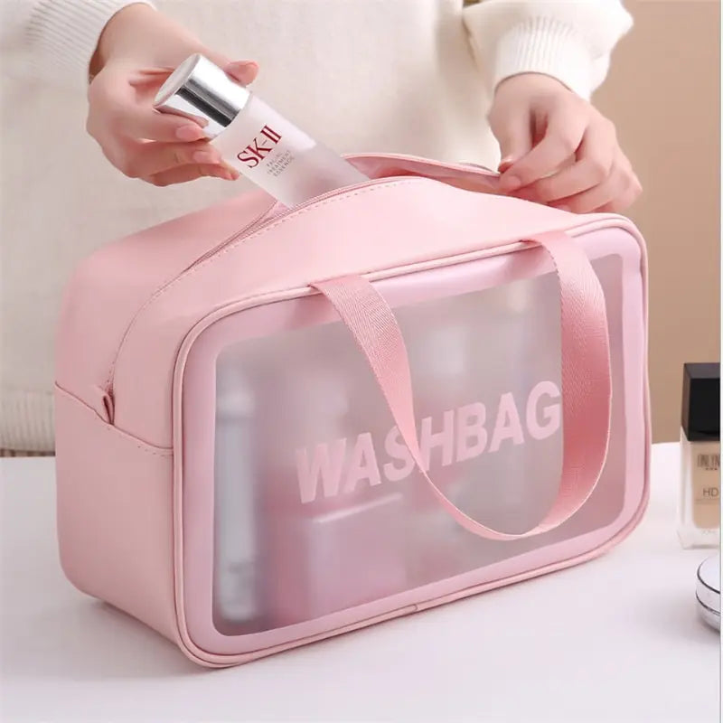 Portable Travel Wash Bag Female Transparent Waterproof Makeup Storage Pouch Large Capacity Cosmetic Organizer Beauty Women Case [CSM]