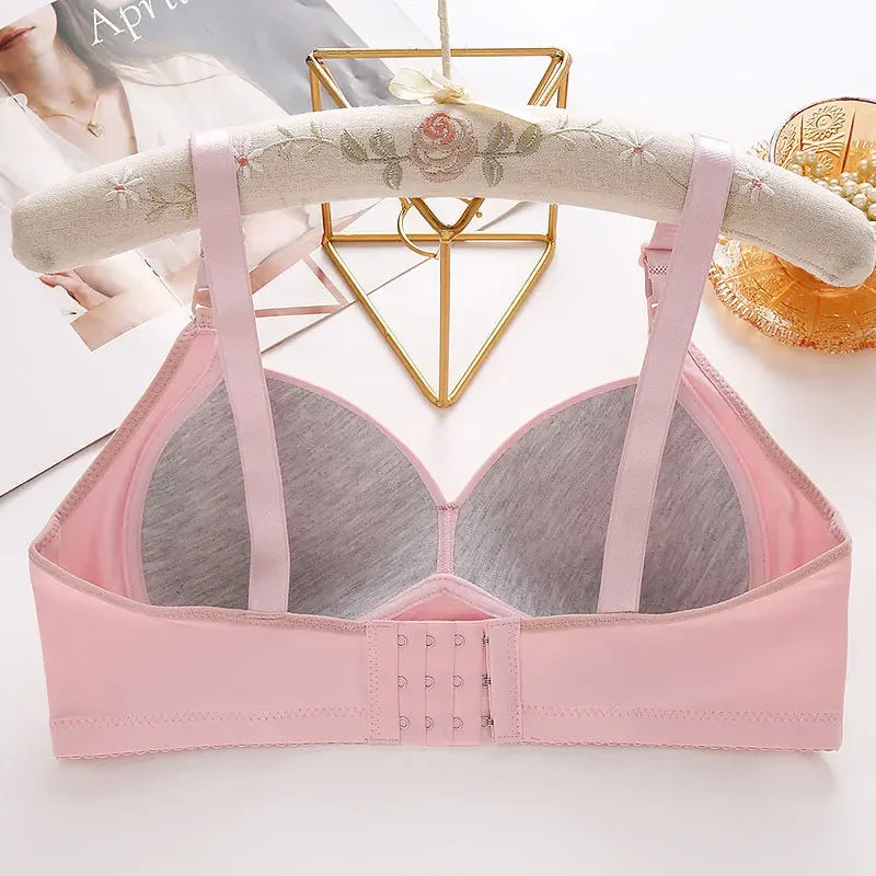 BC Cup New Sexy Large Size No Steel Ring Comfortable Lingerie Push Up Breathable Women's Underwear Thin Cup Lenceria Femenina [UND]