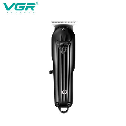 VGR Hair Trimmer Professional Hair Clipper Electric T-Blade Hair Cutting Machine 0mm LED Display Barber Trimmer for Men V-982 [HAI]