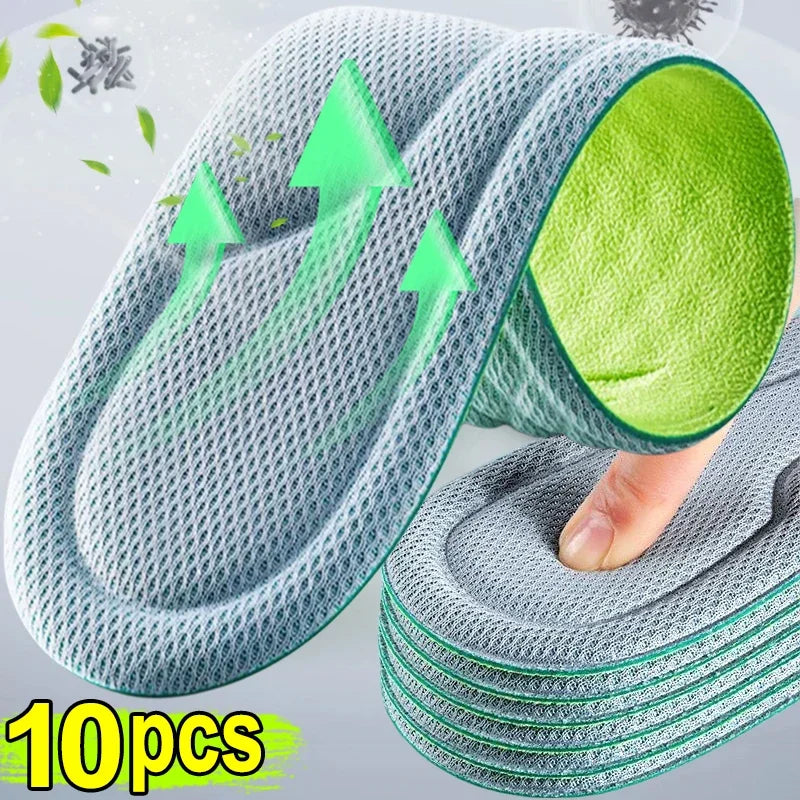 Unisex Memory Foam Orthopedic Insoles Deodorizing Insole For Shoes Sports Absorbs Sweat Soft Antibacterial Shoe Accessories [SHO]