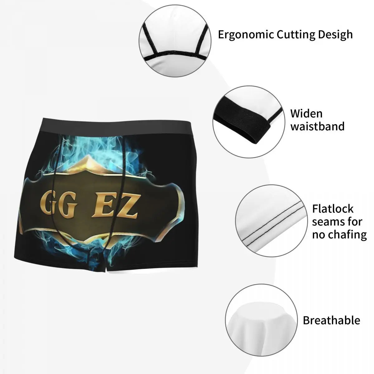 GG EZ League Of Legends Game Underpants Cotton Panties Male Underwear Print Shorts Boxer Briefs [GRM] [UND]