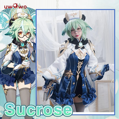 UWOWO Sucrose Cosplay Genshin Impact Cosplay Halloween Christmas Costume Sucrose Dress Retro Mechanical Style Outfit [COS]