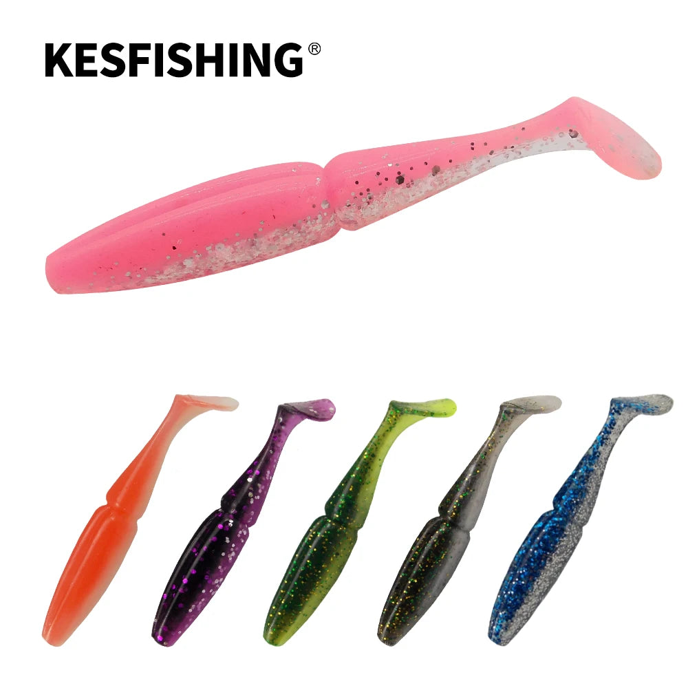 KESFISHING Soft Lures Shad Easy Shiner 2",2.8" Pesca Isca Leurre Souple Fishing Tackle Free shipping Artificial Silicone Baits [SPT]