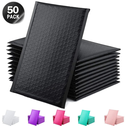 50pcs Black Bubble Mailer Bubble Padded Mailing Envelopes Mailer Poly for Packaging Self Seal Shipping Bag Bubble Padding Green [OFF]