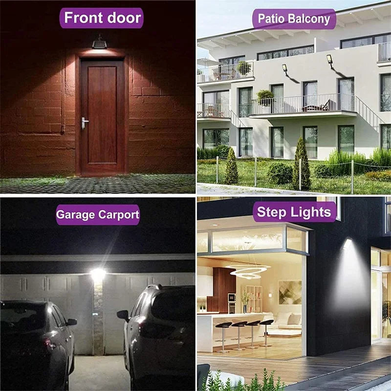 Solar Street Lights Outdoor Waterproof Motion Sensor Wall LED Lamp with 3 Lighting Mode Solar Powered Lights for Garden Patio [SLG]