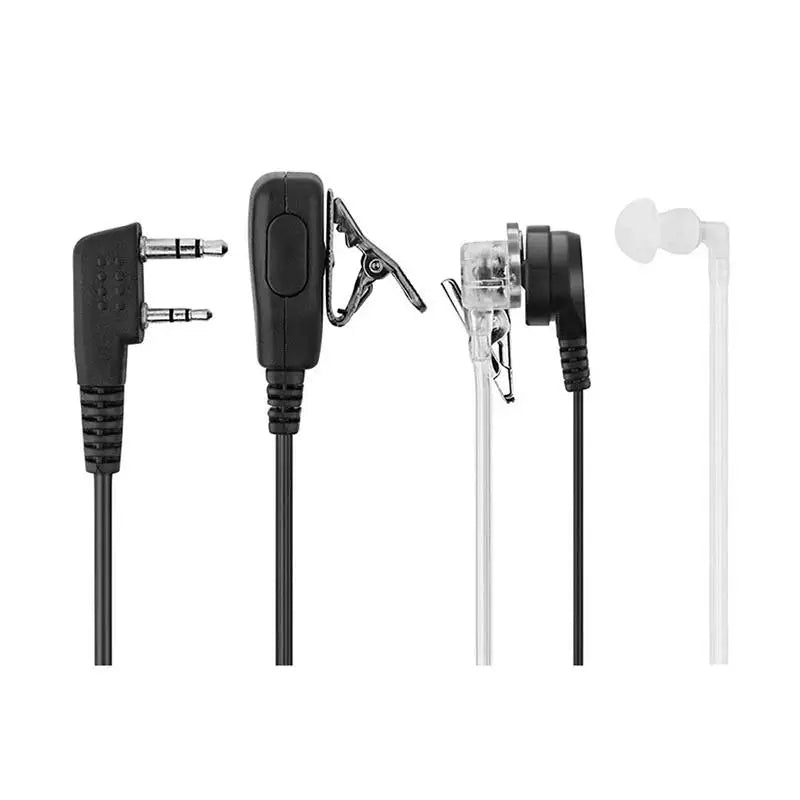 2 Pin PTT MIC Headset  Baofeng Acoustic Air Tube Microphone  Earphone Earpiece For EMF Anti Radiation Walkie Talkie Radio [TEL]