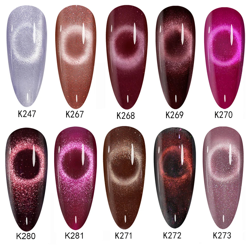 MAYCHAO 12ML Cat Eye Gel Nail Polish With Magnet Soak off UV Holographic Magnetic Rainbow Gel Polish for Nail Art DIY Manicure [NAL]