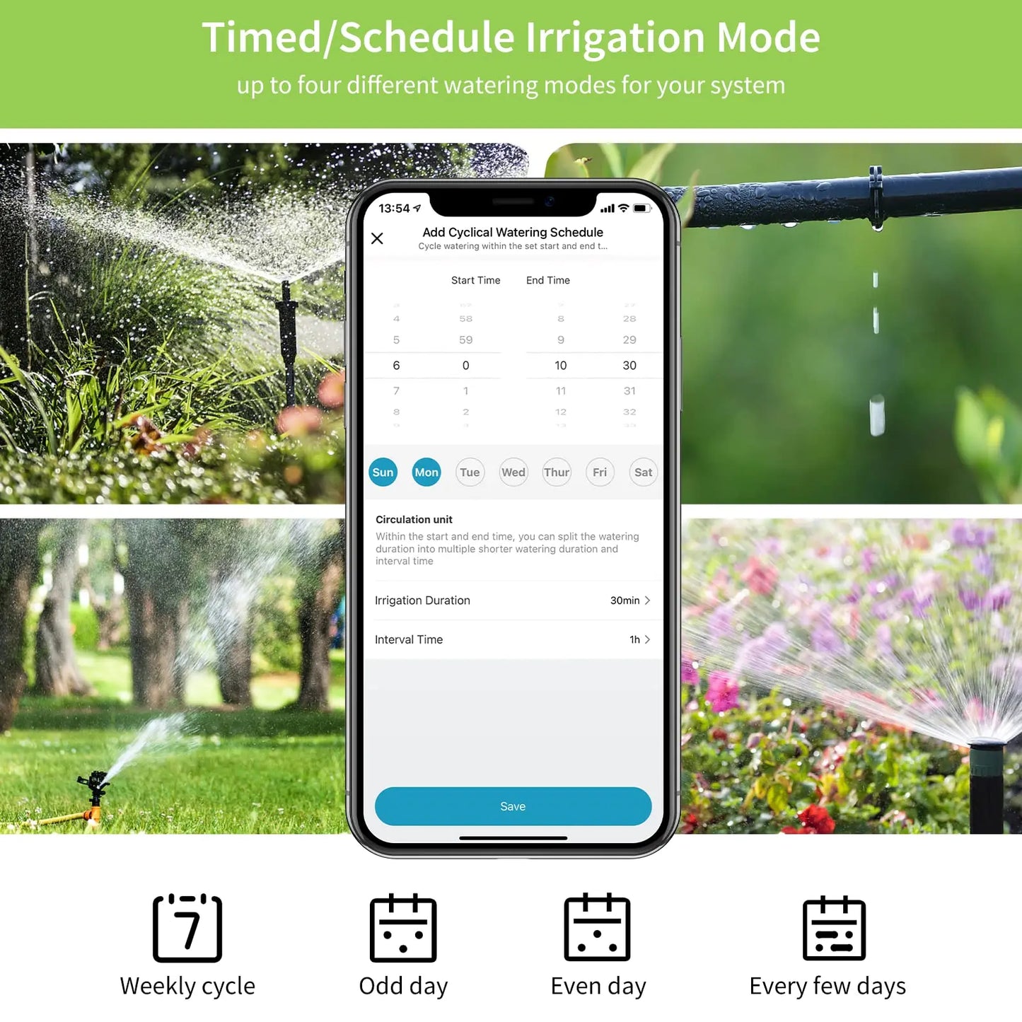 Diivoo 1/2/3 Zone Garden Watering Timer Wifi Automatic Drip Irrigation Controller Water Valve Garden Automatic Watering System [GAR]