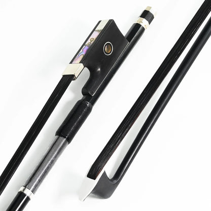 VingoBow 5 Sizes Carbon Fiber Violin Bow 4/4 3/4 1/2 1/4 1/8 Size Wild Tone Black Horse Hair High Level Player  [SPT]