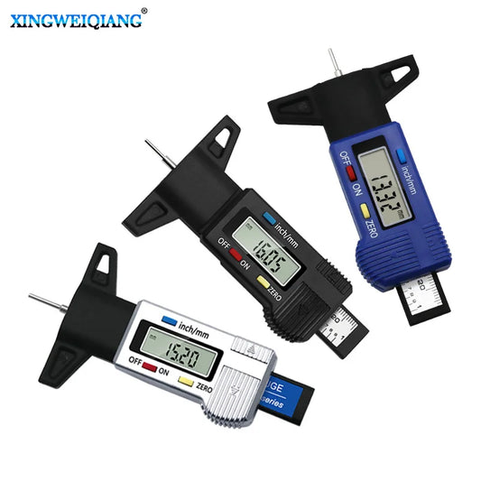 Thickness Gauges Digital CarTyre Tire Tread Depth Gauge Meter Measurer Tool Caliper Tread Brake Pad Shoe Tire Monitoring System [MTR]