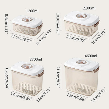 Food Vacuum Storage Box Sealed Fresh-Keeping Box Large Capacity Food Dispenser Transparent Storage Container with Vacuum Pump [DSP]