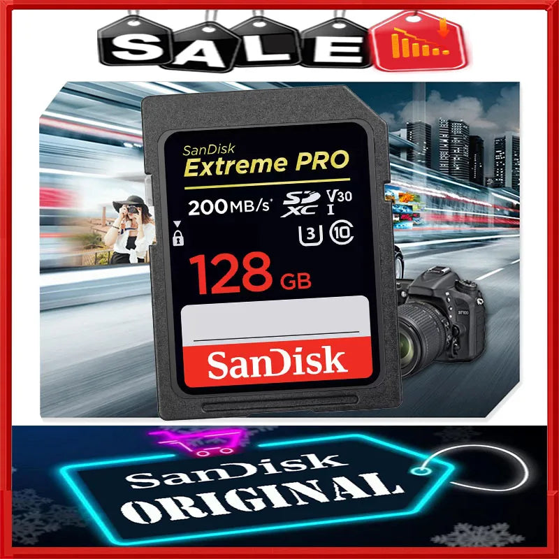 SanDisk Ultra Original SD card 32GB SDHC 64GB 128GB 256GB 512GB SDXC Class10 Memory Card C10 USH-1 Support for Camera Car DV SLR [CAR]