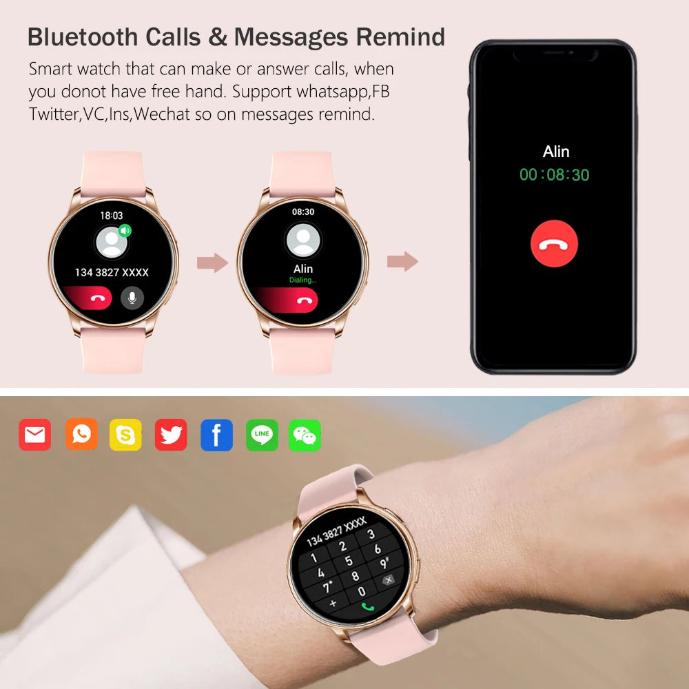 WEEDOM 2023 Bluetooth Call Smart Watch Women Custom Dial Watches Men Sport Fitness Tracker Heart Rate Smartwatch For Android IOS [SWH]