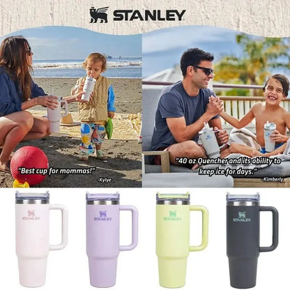 Stanley Cup 40oz Water Bottles Thermos Bottle Drinkware Tumbler Thermal With Handle Mug Coffee Cups Vacuum Flask Stainless Steel [MUG]