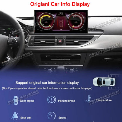 NAVIGUIDE 10.25'' Carplay 4G+128G For Audi A1 2013-2018 Car Radio Stereo Multimedia Player Android12 Auto Headunit Bluetooth GPS [CAR]