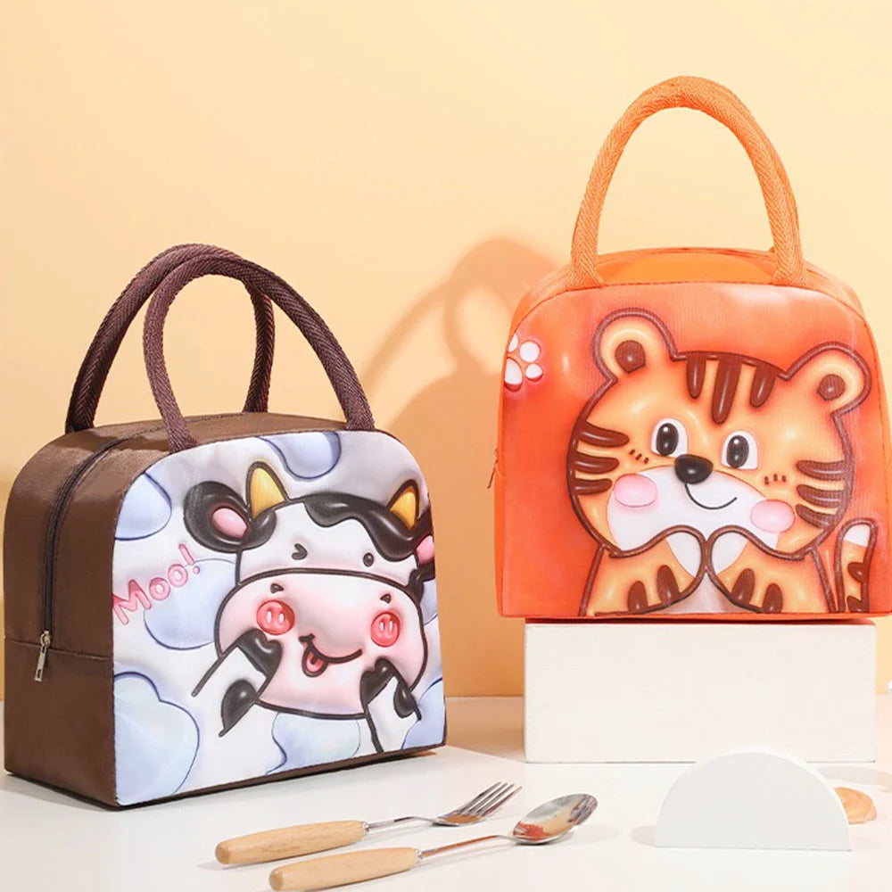 Lunch Bag Thickened Handheld Insulated Lunch Box Bag Children Cute With Meals Lunch Box Bag [MUG]