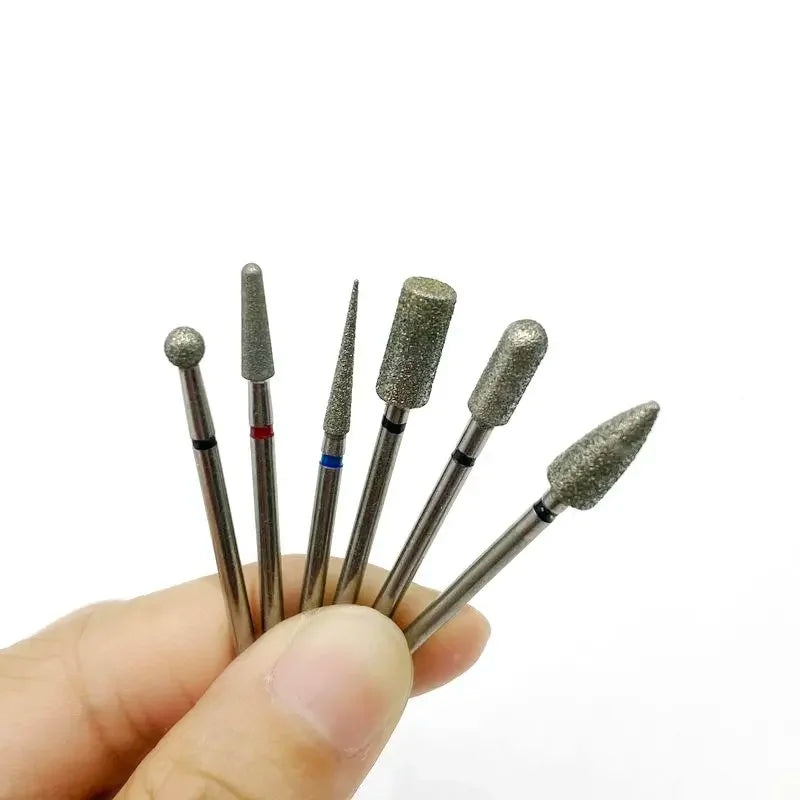 1pc Diamond Nail Drill Bit For Manicure Cutter Dental Diamond Grinding Polish Burs Dental Lab Polisher 2.35mm Shank [DEN]