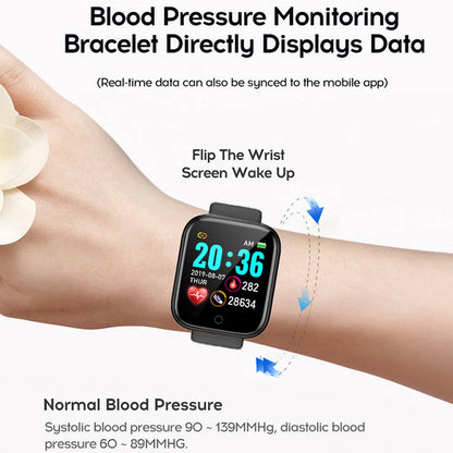 D20 Smart Watch Women Men Waterproof Bluetooth Heart Rate Fitness Tracker Y68 Smart Bracelet Sports Smartwatch for IOS Android [SWH]