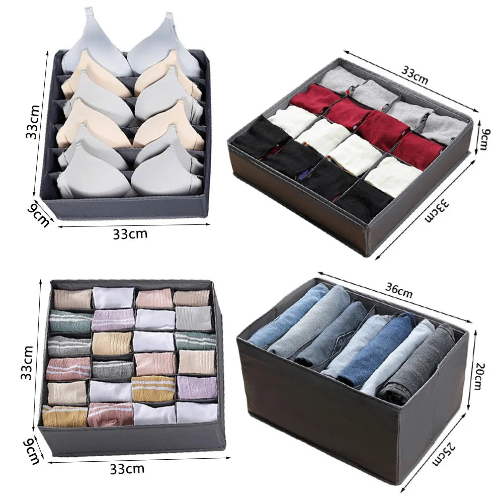 Socks Organizer Underwear Bra Storage Box Cabinet Drawer Organizer For Clothes Ties Wardrobe Clothes Organizer Cabinet Separator [SOX]