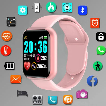 D20 Smart Watch Women Men Waterproof Bluetooth Heart Rate Fitness Tracker Y68 Smart Bracelet Sports Smartwatch for IOS Android [SWH]