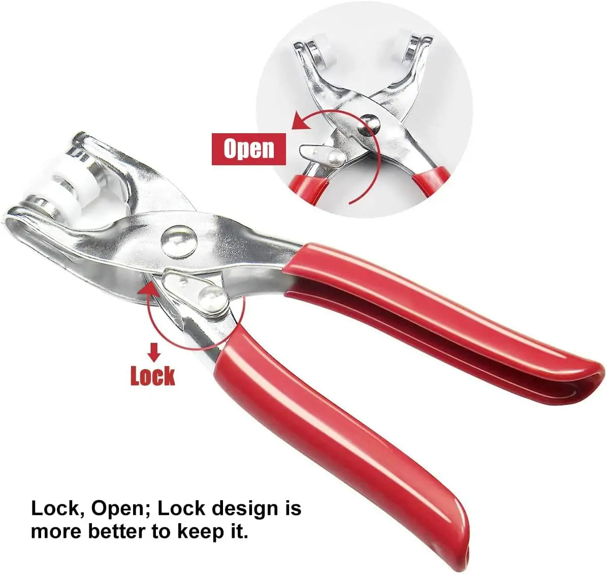 Five Claw Buckle Clamp Set, Baby's Clothes and Shoes Invisible Color Metal Buckle, Shoe Bag Belt Hole Snap Button Plier Tool [SHO]