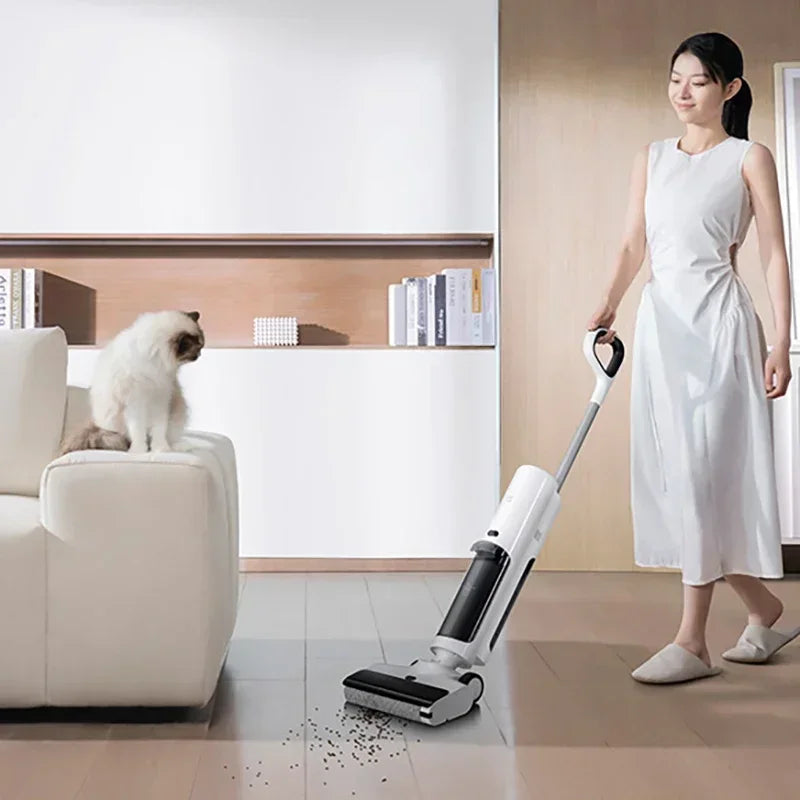 XIAOMI MIJIA Wireless Floor Scrubber 2 Lite Wet Dry Vacuum Cleaners Large Water Tank Cleaning Machine Roller Brush Self Cleaning [VAC]