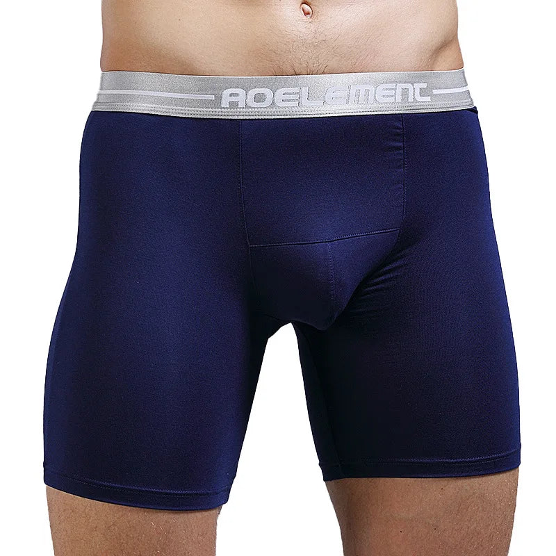 Large Size XL-7XL Men's Boxers Shorts Modal  Underwear Man Breathable Pouch Panties Middle Long Leg Underpants Male Cueca Hombre [GRM] [UND]