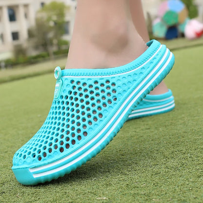 2022 Women Shoes Beach Slippers Unisex Hollow Out Casual Couple Beach Sandal Flip Flops Shoes Non-slide Mens Slippers [SHO]