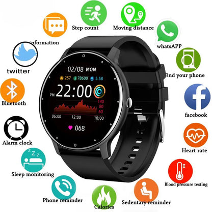 2023 New Smart Watch Women Men Full Touch Screen Bluetooth 5.2 Call Waterproof Watches Sports Fitness Tracker Factory IP67 ZL02 [SWH]