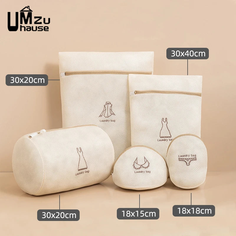 Laundry Mesh Bags Underwear Bra Panties Shoes T-Shirt Sweater Clothes Sneakers Delicates Storage Pouch Washing Machine Organizer [GRM] [UND]