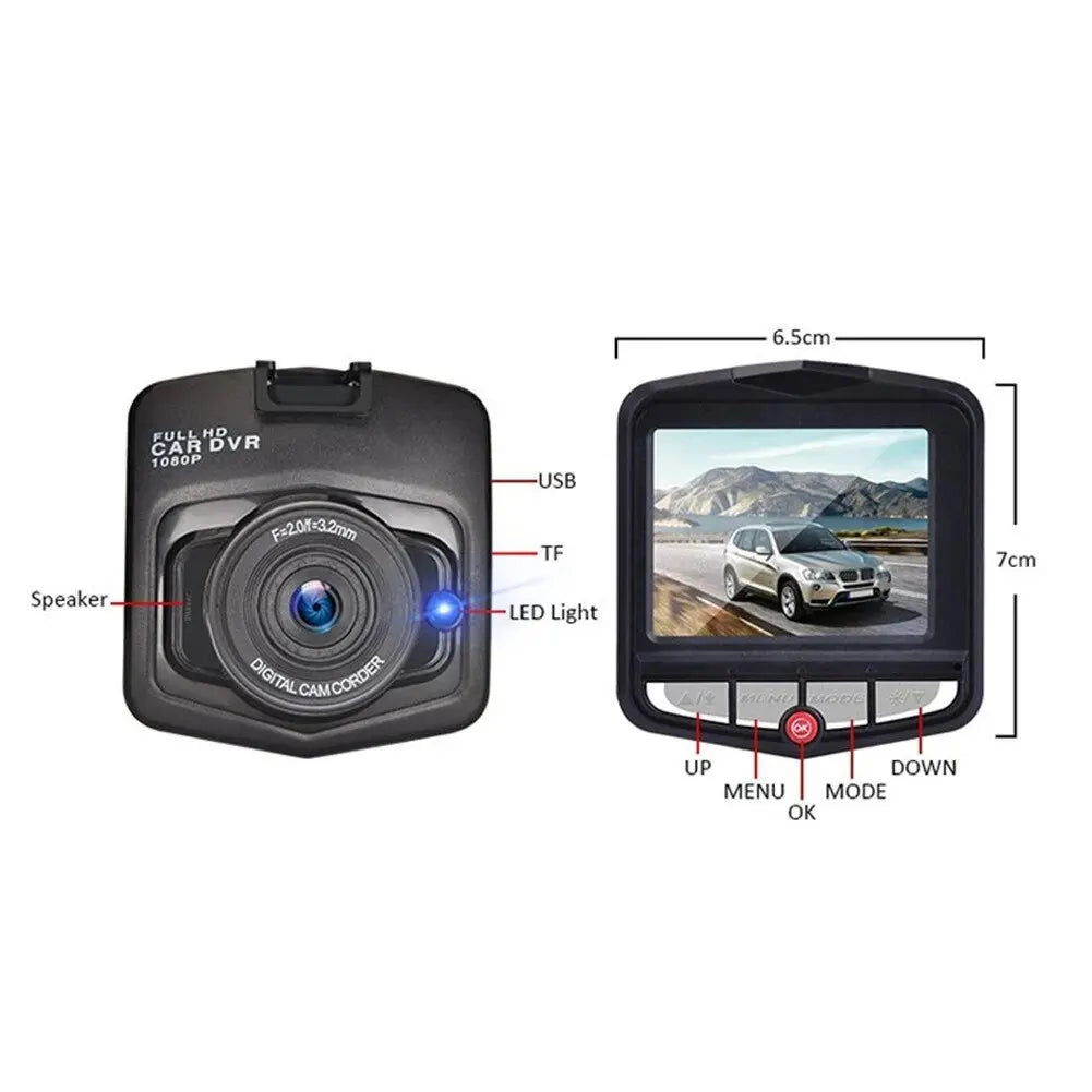 Car Camera HD 1080P Dashcam DVR Recorder Dash Cam Car DVR Auto Rear View Camera Vehical Car Cam of Mirror Recorder [CAR]