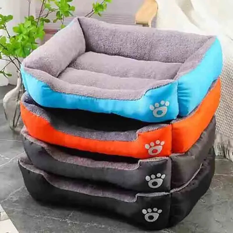 Large Pet Cat and Dog Bed Warm Comfortable Dog House Soft PP Cotton Nest Dog Basket Mat Universal Waterproof Cat Bed [PET]