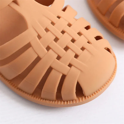 Summer Children Sandals Baby Girls Toddler Soft Non-slip Princess Shoes Kids Candy Jelly Beach Shoes Boys Casual Roman Slippers [SHO]