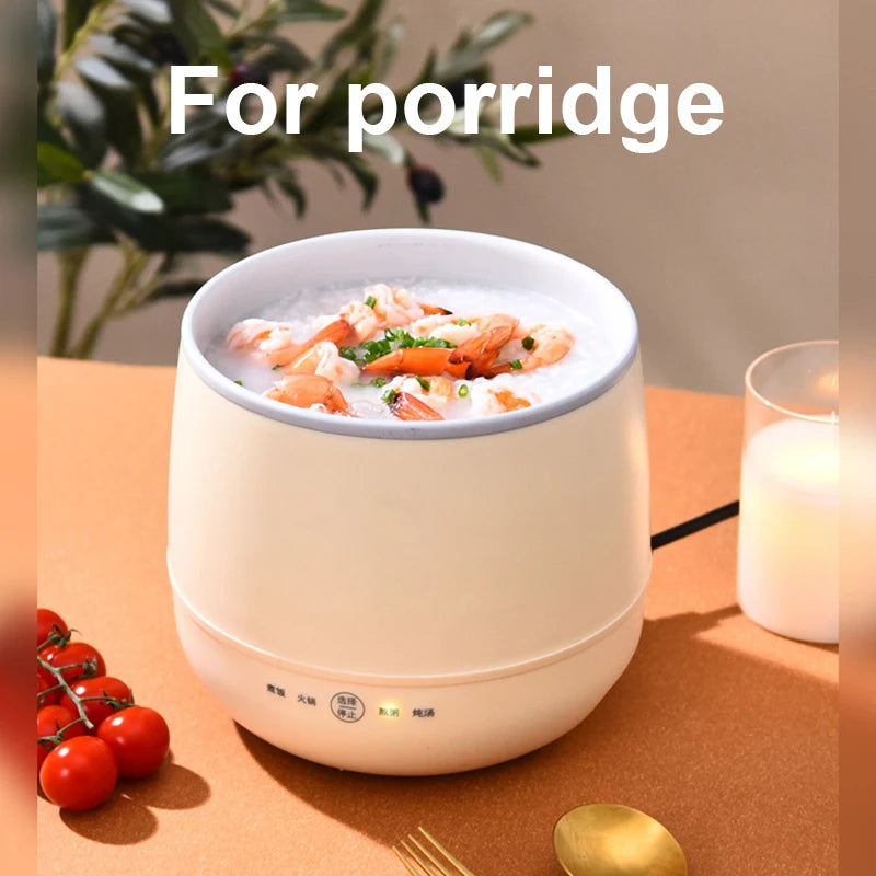 DMWD Multifunctional Electric Rice Cooker Hotpot Skillet Soup Porridge Stew Shabu Non-stick Ceramic Pot Food Meal Steamer Heater [HAP]