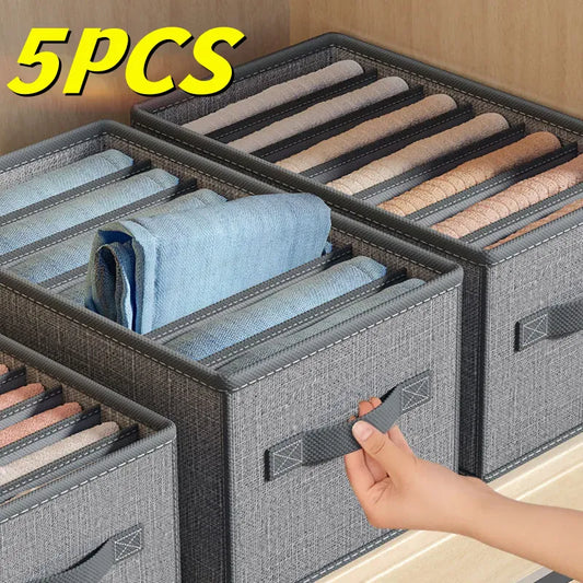 Closets Clothes Organizer Pants Jeans Storage Box Cabinet Organizer Drawers Underwear Socks T-Shirt Wardrobe Storage Organizers [SOX]