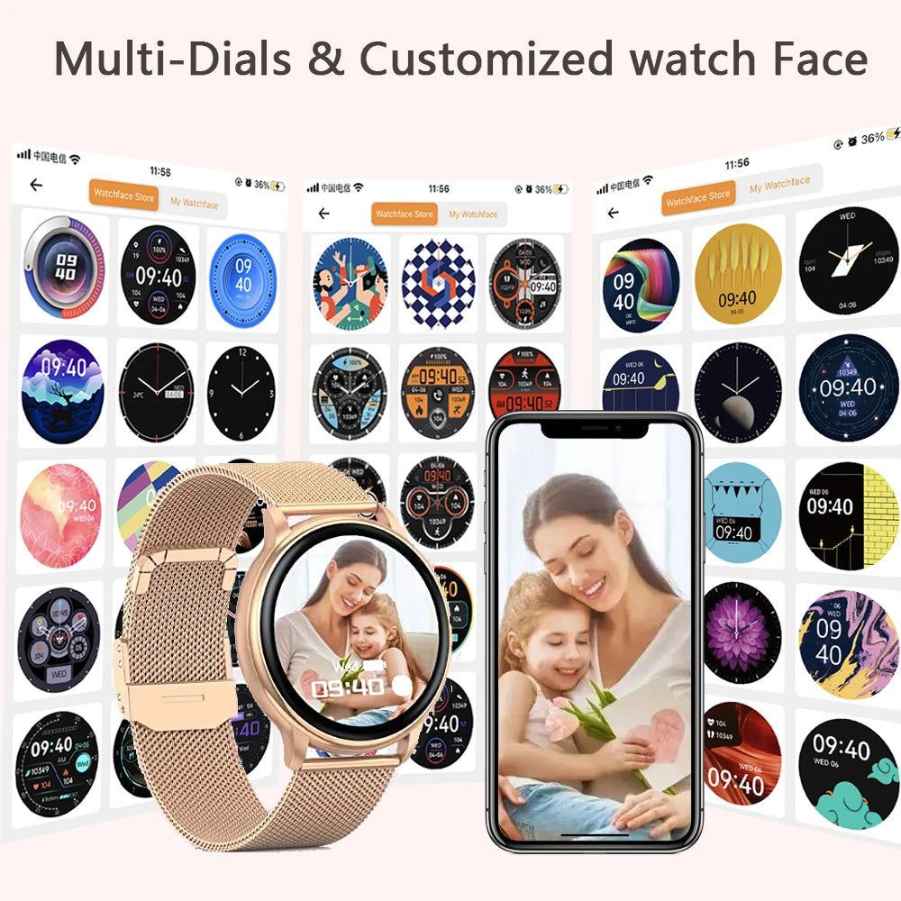 WEEDOM 2023 Bluetooth Call Smart Watch Women Custom Dial Watches Men Sport Fitness Tracker Heart Rate Smartwatch For Android IOS [SWH]