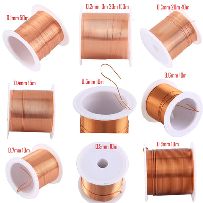 Coil Copper Wire0.1mm 0.2mm 0.3mm 0.4mm 0.5mm 0.6mm 0.7mm 0.8mm 1.20mmCable Copper Wire Magnet Wire Enameled Copper Winding Wire [MAG]