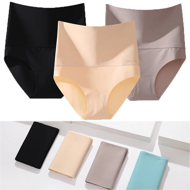 Bodyshaper High Waist Seamless Panties Women Underwear Anti-bacteria Soft Crotch Briefs for Female Intimates Lingerie Shapewear [UND]