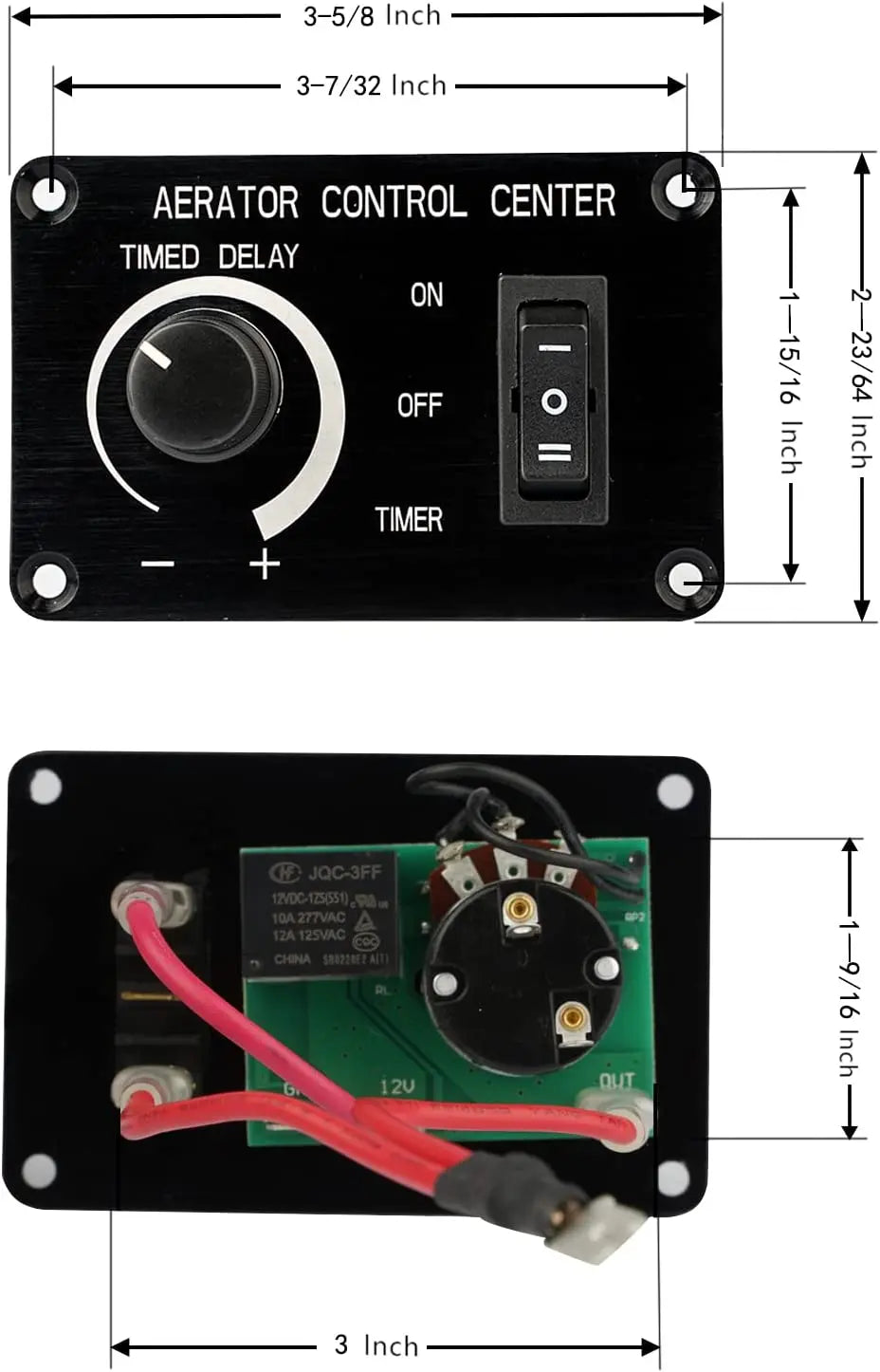 Livewell Marine Aerator Timer Switch Panel Adjustable Auto Marine Accessories 12V Boat Switch Panel 5Amp Instrument Panel [MRN]