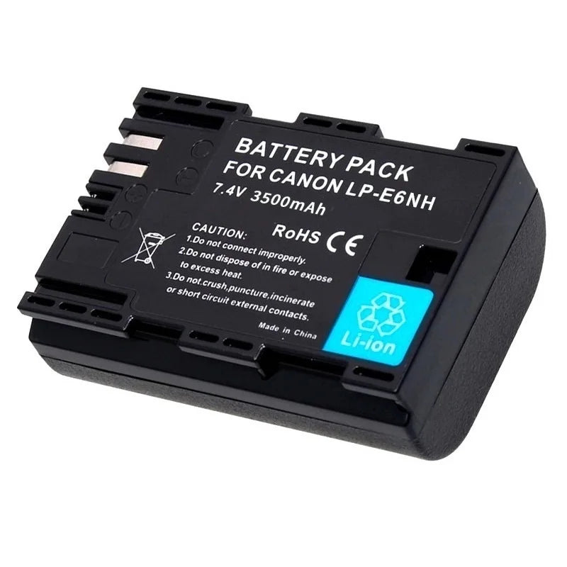 LP-E6NH LPE6NH LP-E6 3500mAh Battery For Canon EOS R R5 R6 R7 5D Mark IV III 5DS R 6D Mark II 70D 7D Mark II 90D 80D Camera [BAT]