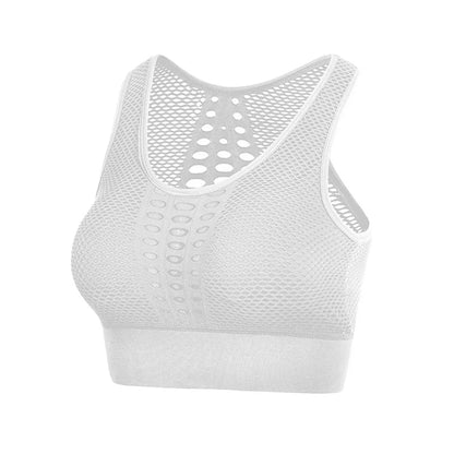 Women Breathable Active Bra Sports Bra Sexy Mesh Sports Top Push Up Gym Fitness Underwear Female Seamless Running Yoga Bra [BRA]