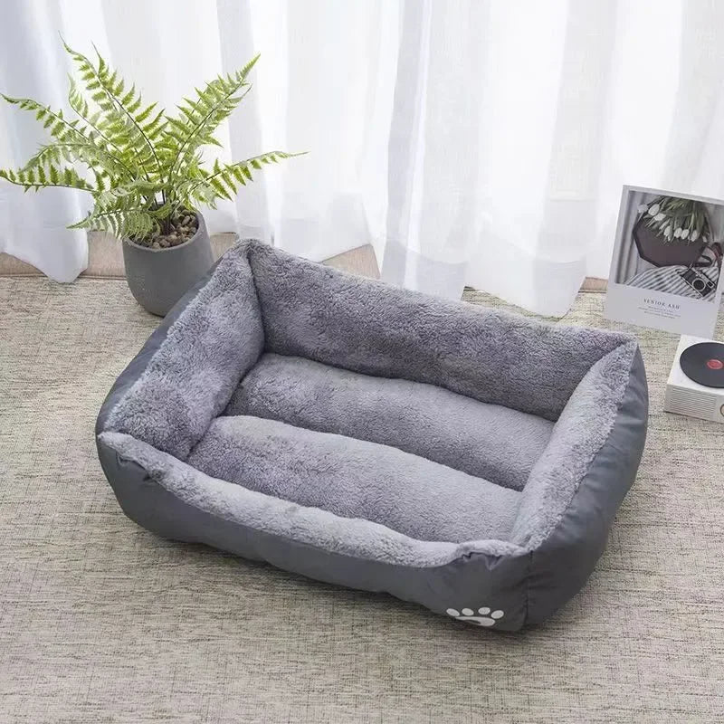 Large Pet Cat and Dog Bed Warm Comfortable Dog House Soft PP Cotton Nest Dog Basket Mat Universal Waterproof Cat Bed [PET]