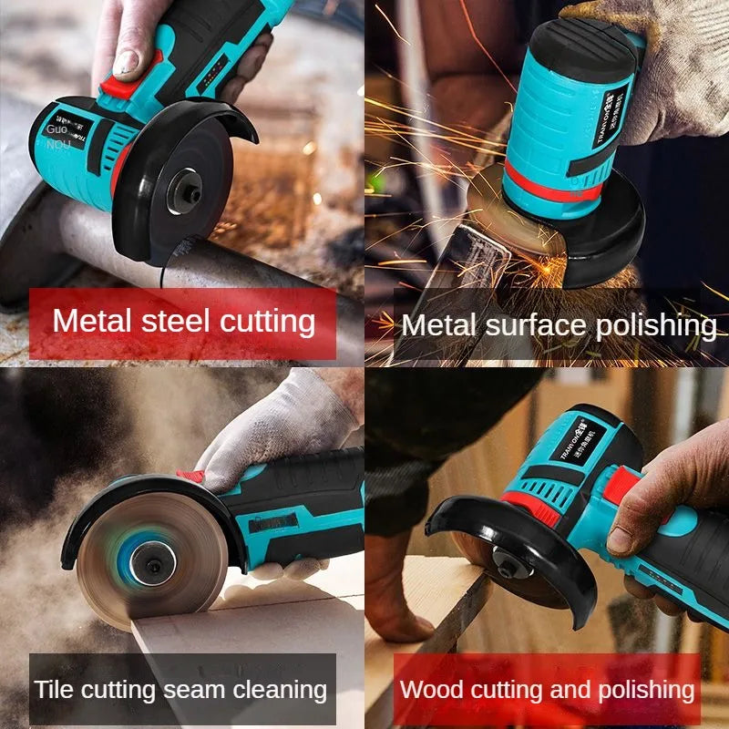 12V Brushless Angle Grinder 18500RPM Rechargeable Grinding Tool Cordless Polishing Machine Diamond Cutting Grinder Electric Tool [TPT]