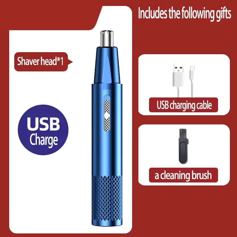 Nose Hair Trimmer USB Charging New High Quality Electric Portable Men Mini Nose Hair Trimmer [HAI]